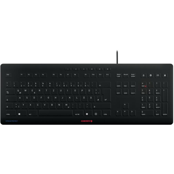 CHERRY Stream klávesnice USB QWERTZ Německý Černá