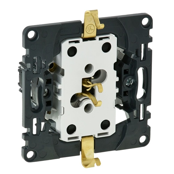 Legrand 753026 Valena InMatic gyermekvédelemmelrugós vezetékbekötéssel 2x2P+F csatlakozóaljzat (753026)