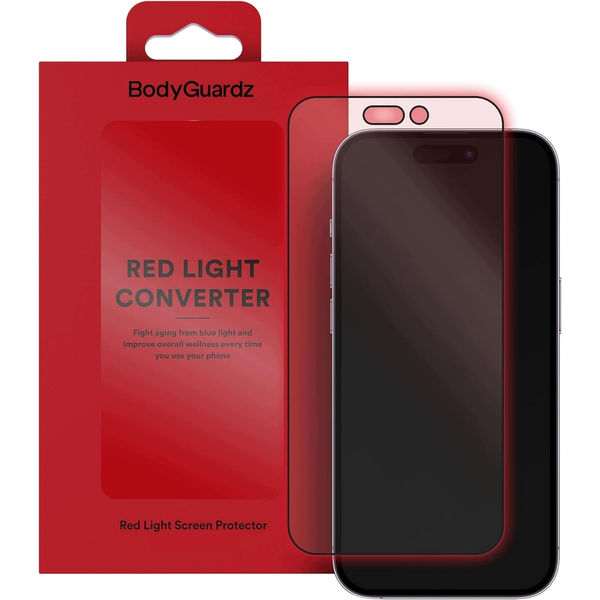 Evelatus BodyGuardz Red light Converter Glass - szkło ochronne z konwerterem światła niebieskiego do iPhone 17 Pro / 16 Pro