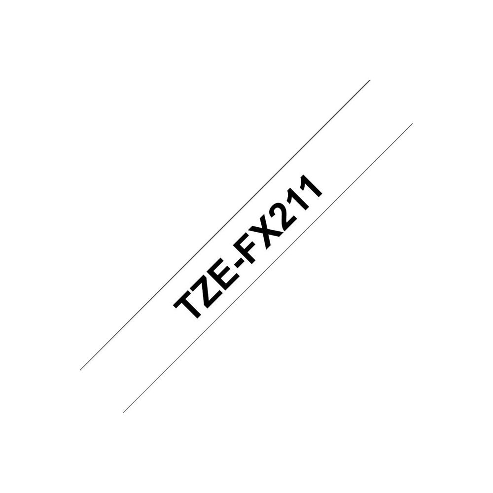 Brother flexible tape TZe-FX211 - Black on white (TZEFX211)