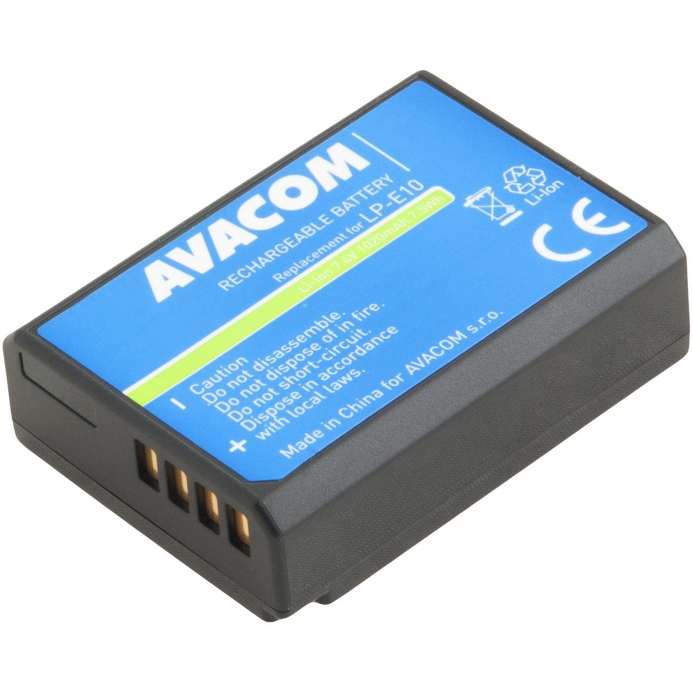 AVACOM a Canon LP-E10 Li-Ion 7.4V 1020mAh 7.5Wh helyett (DICA-LP10-B1020)