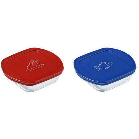 PYREX 913S570/7646 Ételtároló doboz szett, négyzet alakú, 2 db (3426470297721)