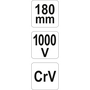 YATO Oldalcsípő fogó 180 mm 1000 V-ig szigetelt