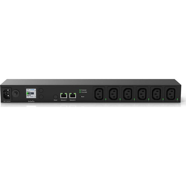 EnGenius ECP106-INT strømforsyningsenhed (PDU) 6 AC stikkontakt(er) 1U Sort