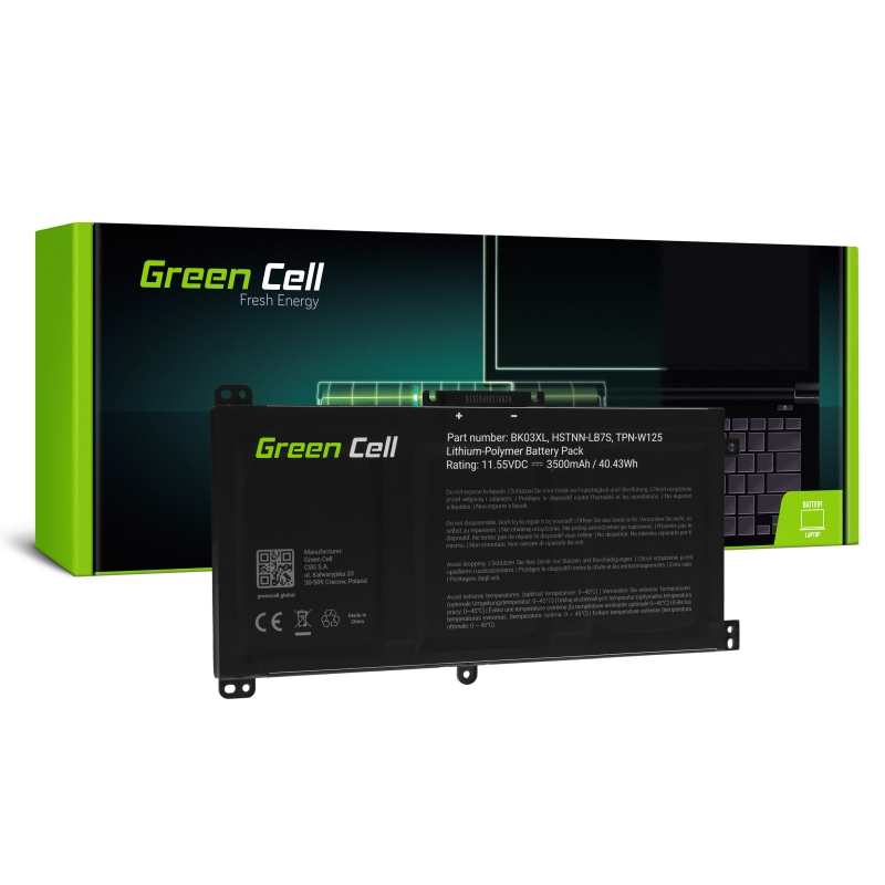 Green Cell BK03XL HP Pavilion x360 Notebook akkumulátor 40Wh (HP167)