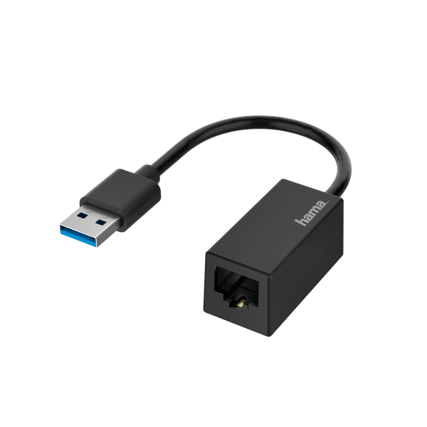 Síťový adaptér Hama 00200325 USB na LAN, černý