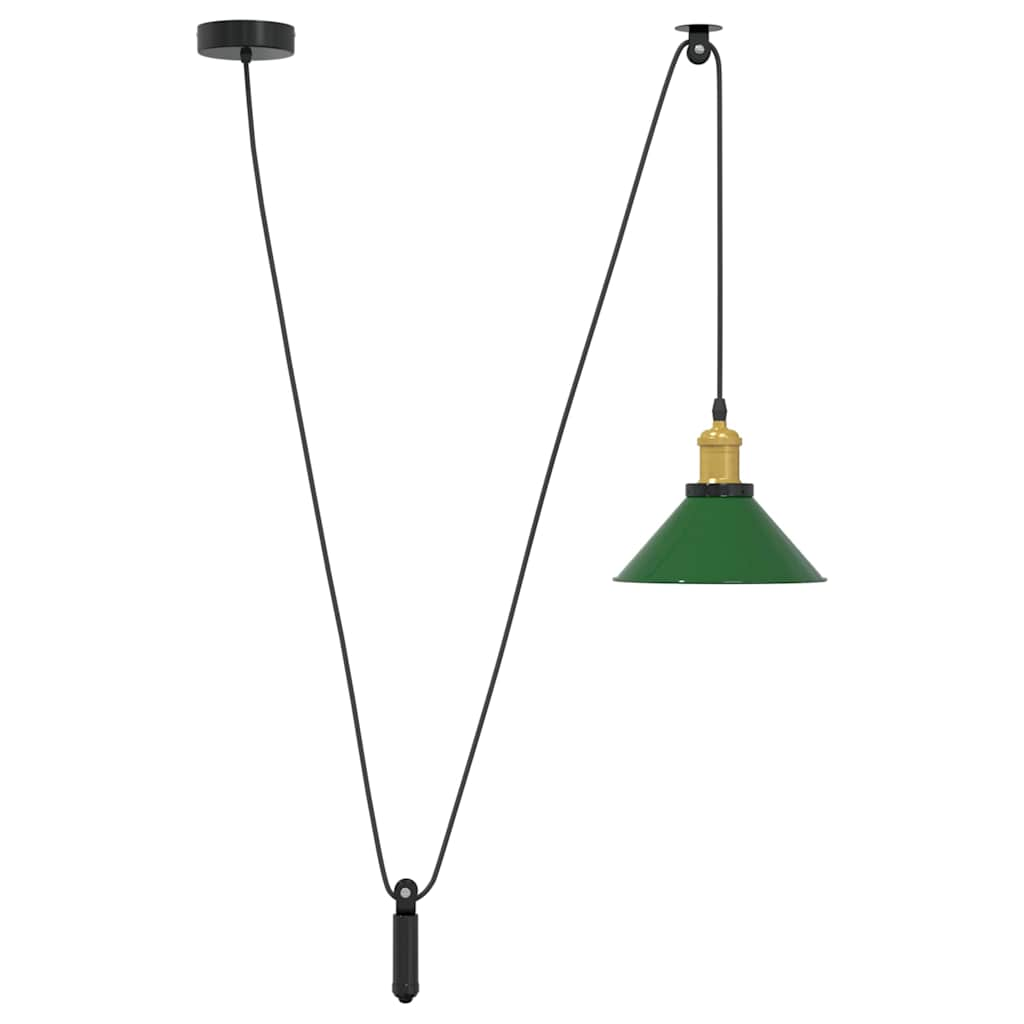 függesztéklámpa magassága állítható E27 fényes zöld Ø22cm fém (4103445)