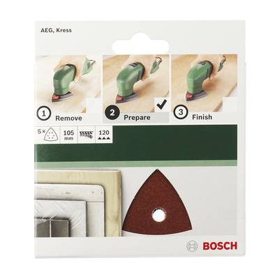 Bosch DIY Deltablatt 105 mm, 2x G60/ 120/ 240, 2609256A60