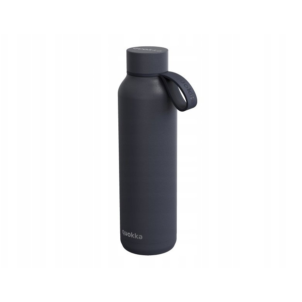Quokka Solid With Strap - Butelka termiczna ze stali nierdzewnej 630 ml z paskiem (Slate)