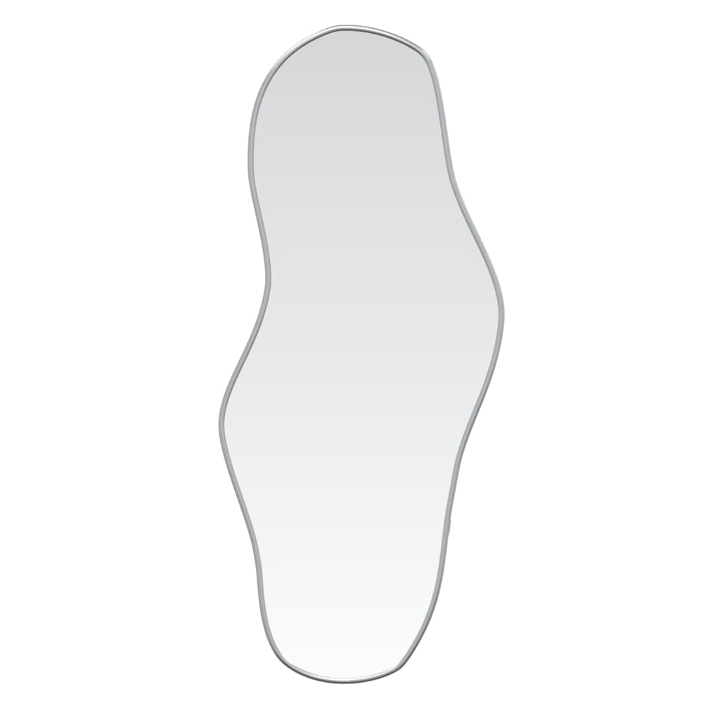 ezüstszínű falitükör 60x25 cm (348254)