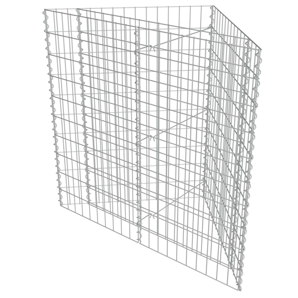 horganyzott acél gabion magaságyás 75 x 75 x 50 cm (143602)