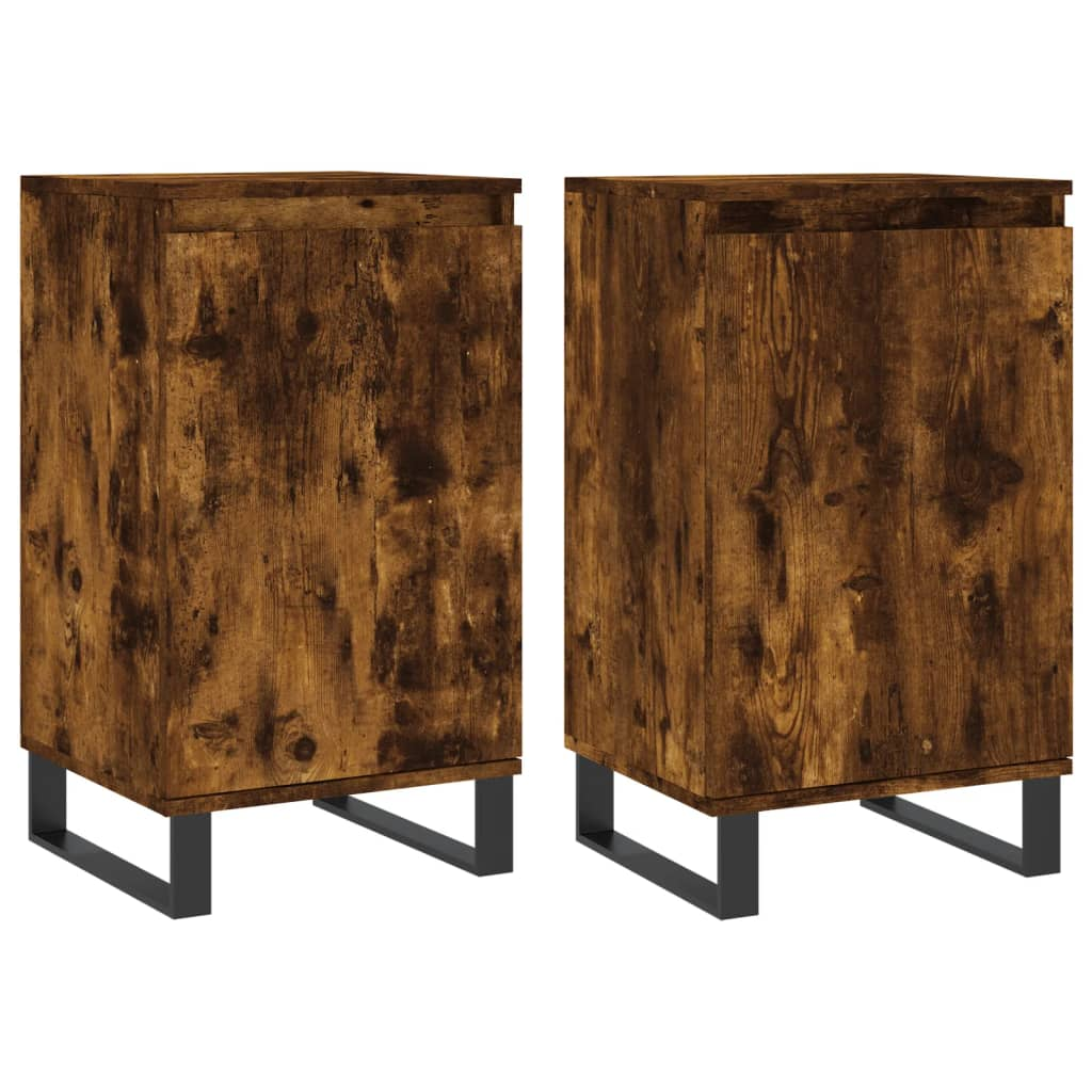 2 db sonoma tölgy színű műfa tálalószekrény 40 x 35 x 70 cm (831079)