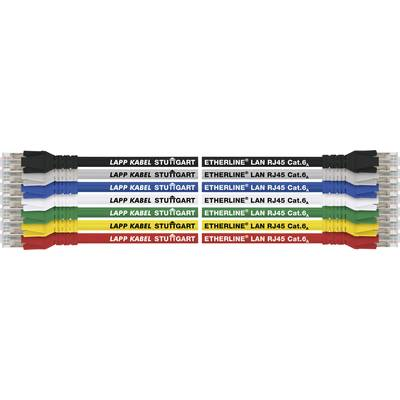 RJ45 Hálózat Csatlakozókábel CAT 6A S/FTP 1.00 m Piros Védővel, Tejes árnyékolás, Páros árnyékolás, Fólia árnyékolás, Lángálló, Halogénmentes LAPP (24441209)