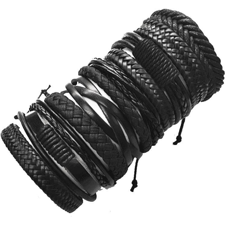 Predator bőr karkötő - 10 darabos készlet - Q333-4 (3618)