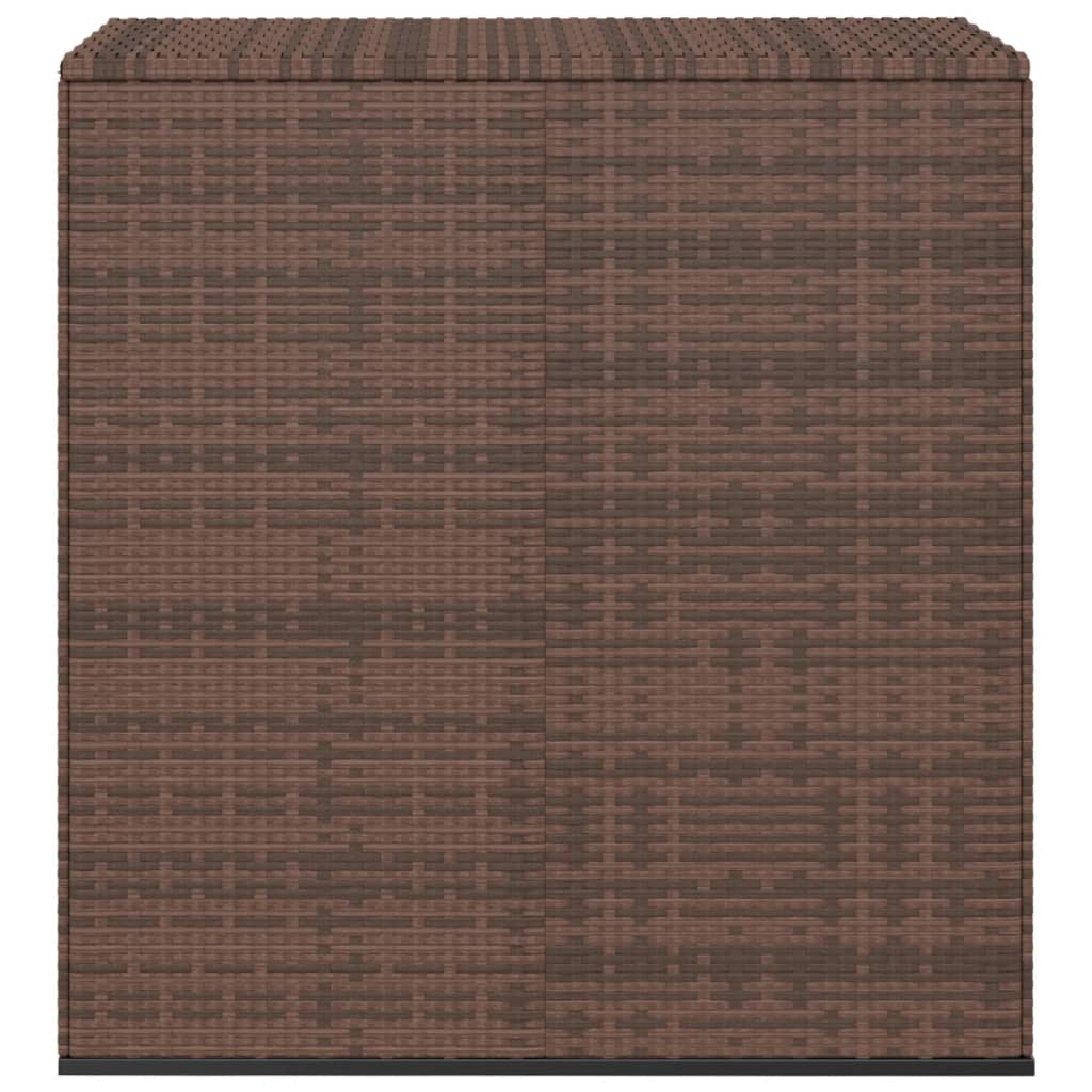 barna polyrattan kerti párnatartó doboz 100 x 49 x 103,5 cm (317224)