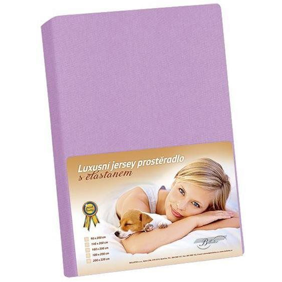 Bellatex Jersey lepedő elasztánnal, 120×200 cm, lila