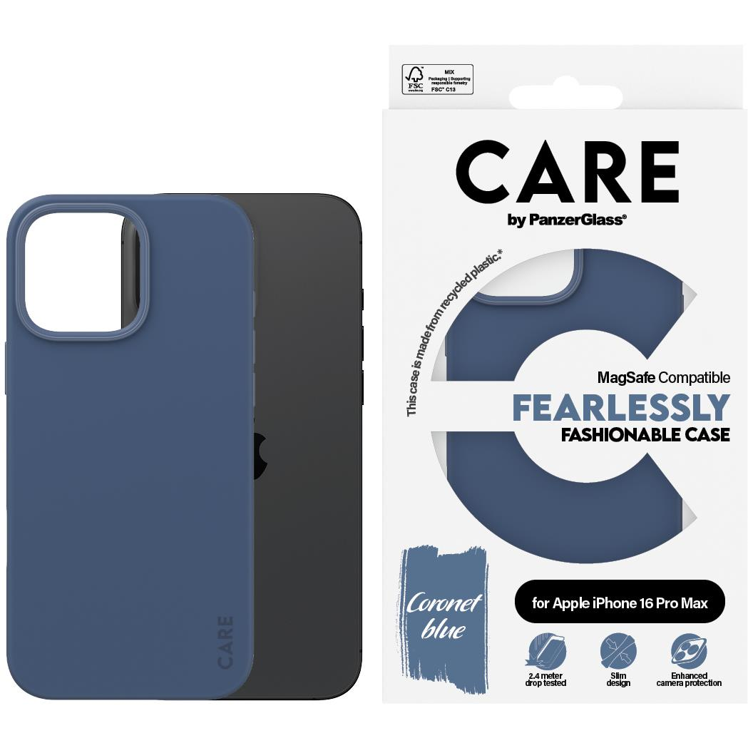 PanzerGlass CARE tok Apple iPhone 16 Pro Max MagSafe Fearlessly kék (1384)