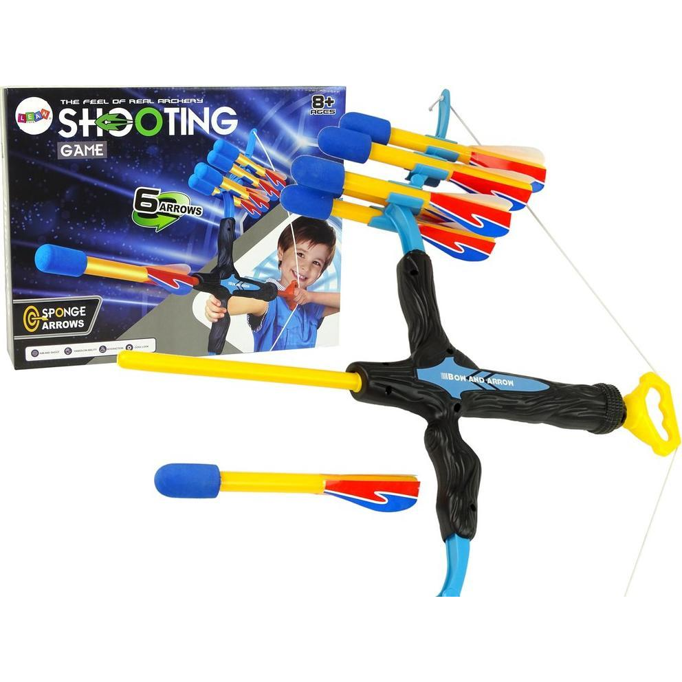 Longbow 6 Lövéses Sport Íj Gyerekeknek Kék és Fekete 10434 (10434)