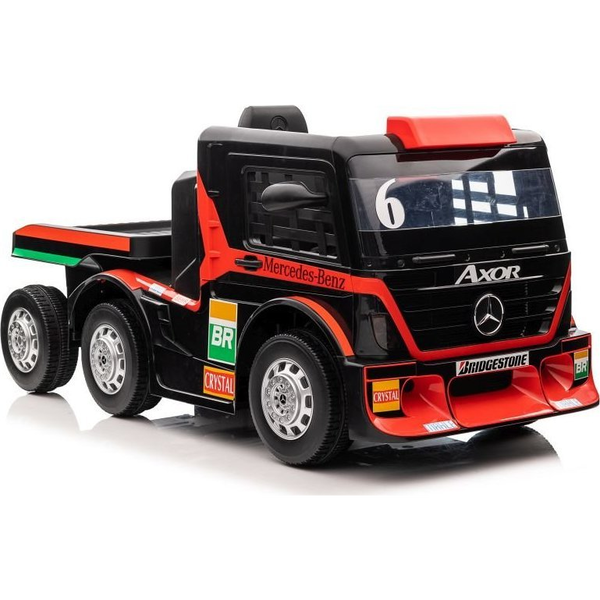  Lean Cars Auto Na Akumulator Mercedes + Naczepa XMX622B Czerwony LCD