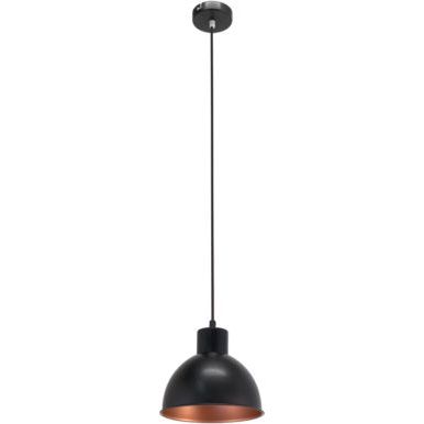 LED lámpa függeszték , mennyezeti , E27 , acél , fekete , vörösréz , EGLO , TRURO , 49238