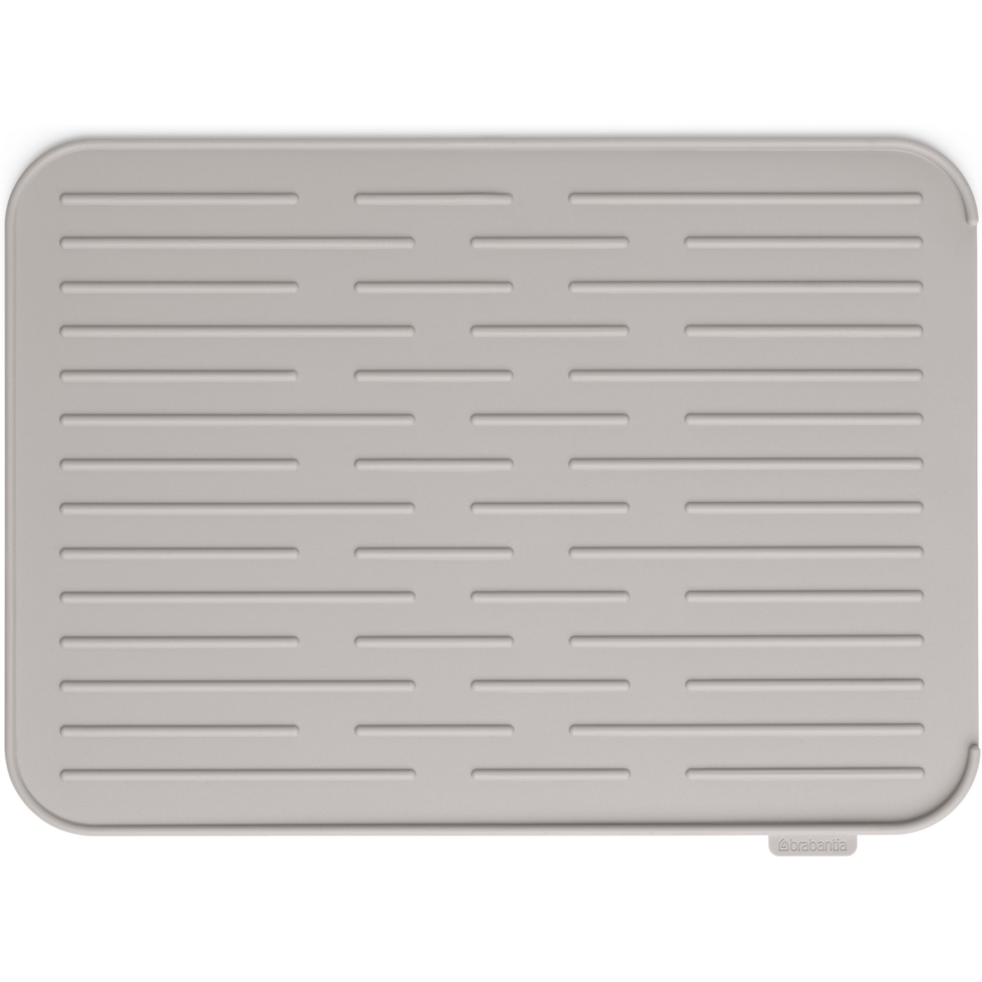 BRABANTIA SinkSide Silicone Dish Drying Mat edényszárító. csepegtető szőnyeg. csúszásmentes. bordázott felület. 325x438mm. szilikon. középszürke - 230042