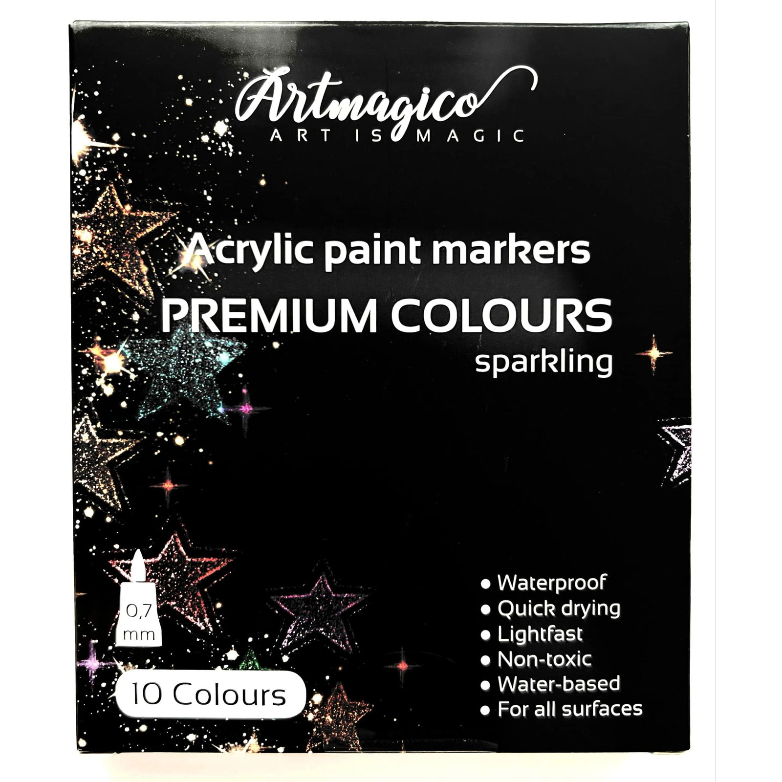 Artmagico Akrylový popisovač s extra jemným hrotem třpytivé (203)