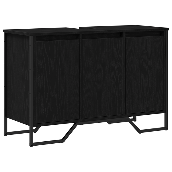 Fürdőszobai mosdószekrény Fekete tölgy 91x35x60 cm Szerelt fa
