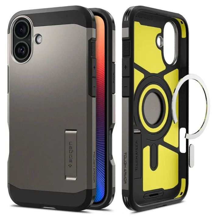 Spigen Tough Armor MagFit iPhone 16 tok sötétszürke (ACS08215) (ACS08215)