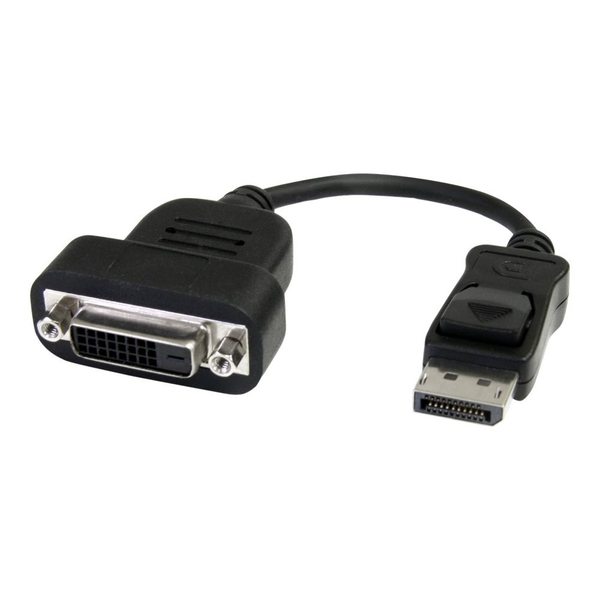 StarTech.com DP2DVIS videokabel adapter 0,2 m DisplayPort DVI-D Sort