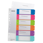 Leitz 12420000 jelölőcímke Számozott elválasztó lap Polipropilén (PP) Többszínű