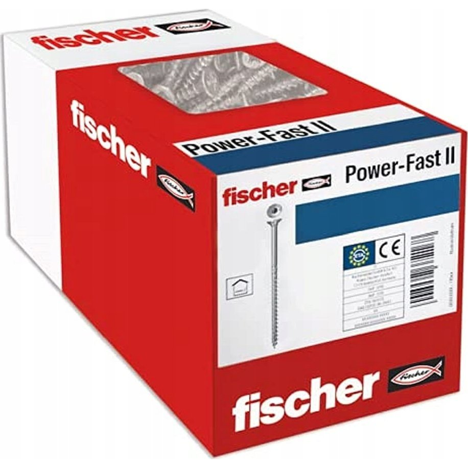 Fischer 670486 Power-Fast II Szorítólemezes csavarok 6 mm 80 mm T-profil Acél Galvanikusan cinkezett 200 db (670486)