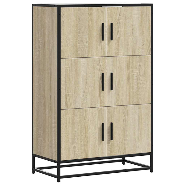 Highboard sonoma tölgy 68x35x106,5 cm gépelt fa és fém