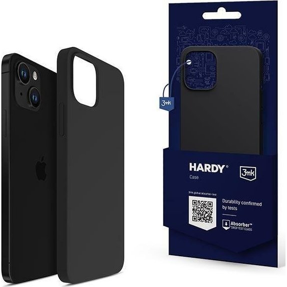 Кейс за Apple iPhone 14 Plus, 3MK, силикон, MagCase, черен