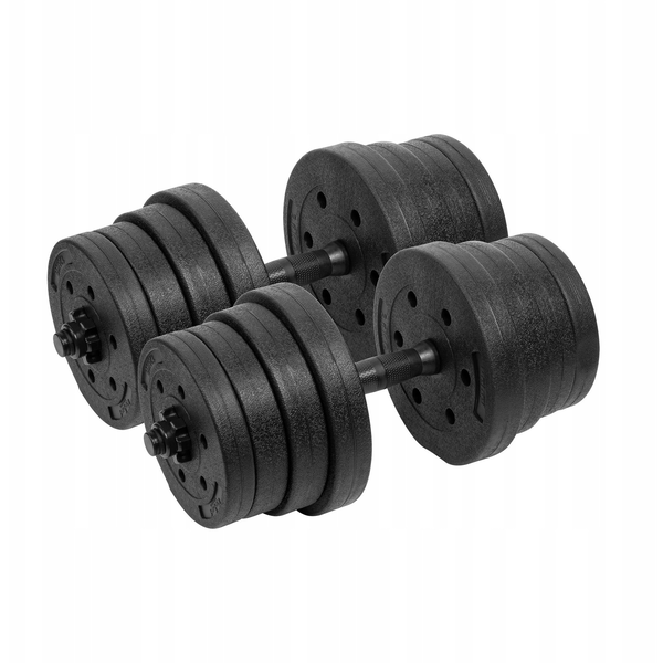 Bitumenes súlyzók állítható 2x15kg Rebel szett, masszív