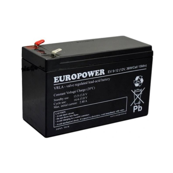 Europower EV 12-9 12V 9Ah UPS Akkumulátor