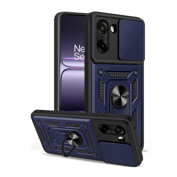 Defender szilikon telefonvédő (ütésállóság, tartógyűrű, kameravédő) SÖTÉTKÉK OnePlus Nord CE5 "Gigapack csomagolás" (GP-172288)