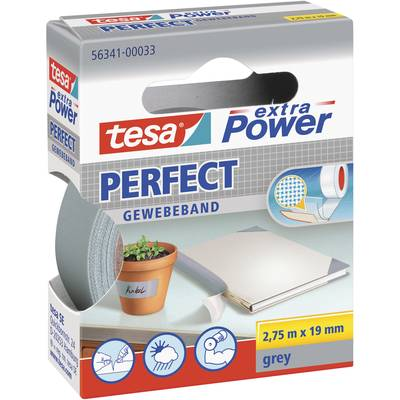 Ragasztószalag, szövet, szürke, 19 mm, tesa® EXTRA POWER (56341-33-2)