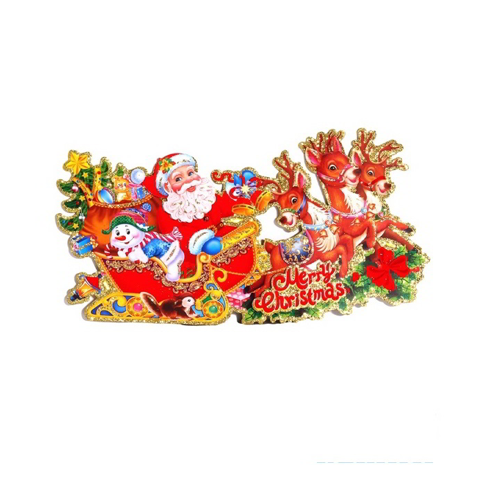 Iris 3D Merry Christmas dekoráció 2 db karton 32x17cm (022-12)