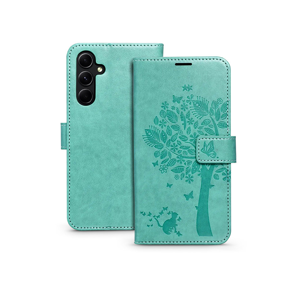 Mezzo Book Flip bőrtok - Samsung SM-A546 Galaxy A54 5G - zöld fa (PT-6646)