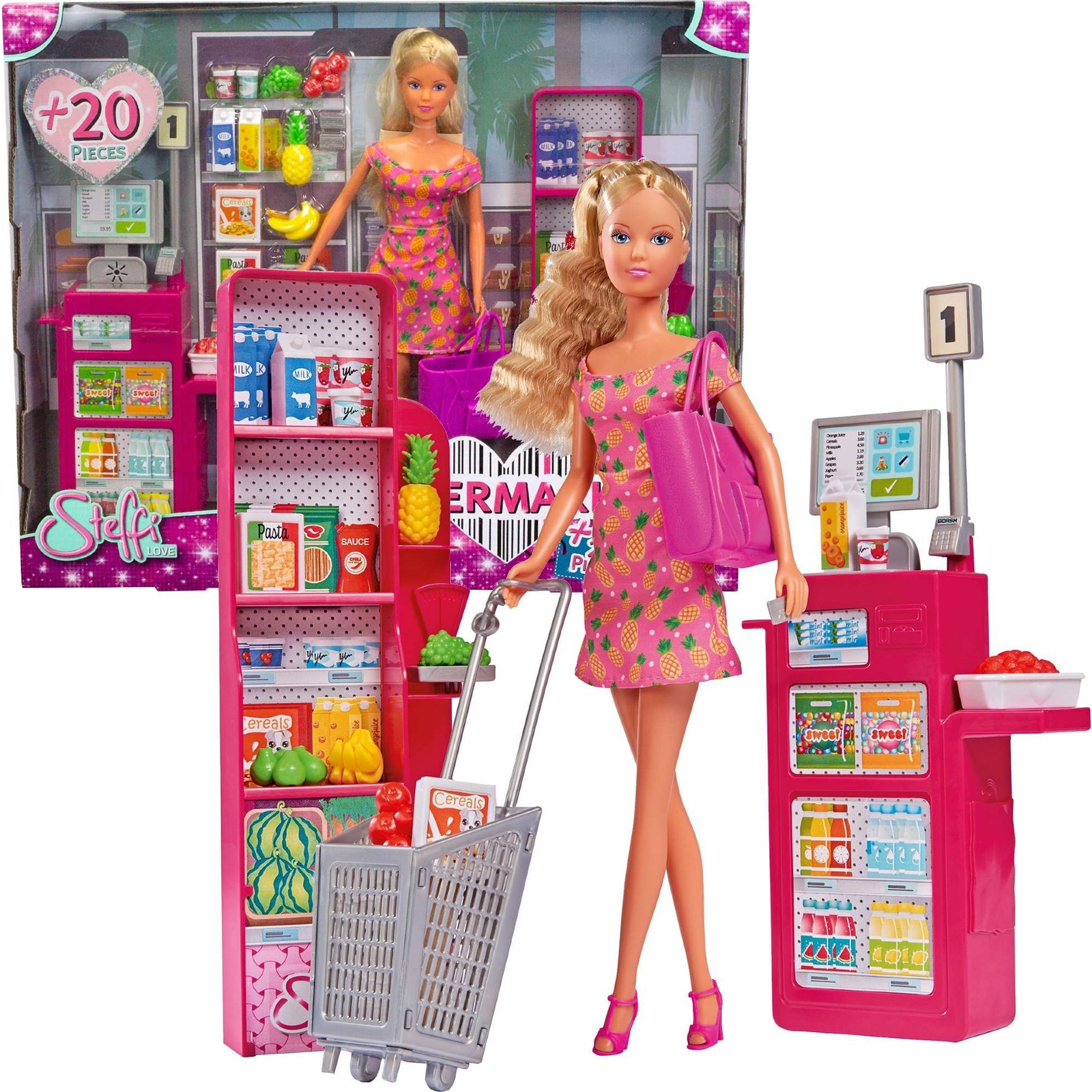 Simba Steffi Love Baba Szupermarket Játékszett Kiegészítőkkel (509199)