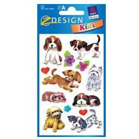 Avery 4340 3 ív kiskutyusok matrica