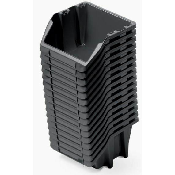 Tárolódoboz 5982233 - 77X60X92 mm, 16 db, Fekete (KBISS10-S411)