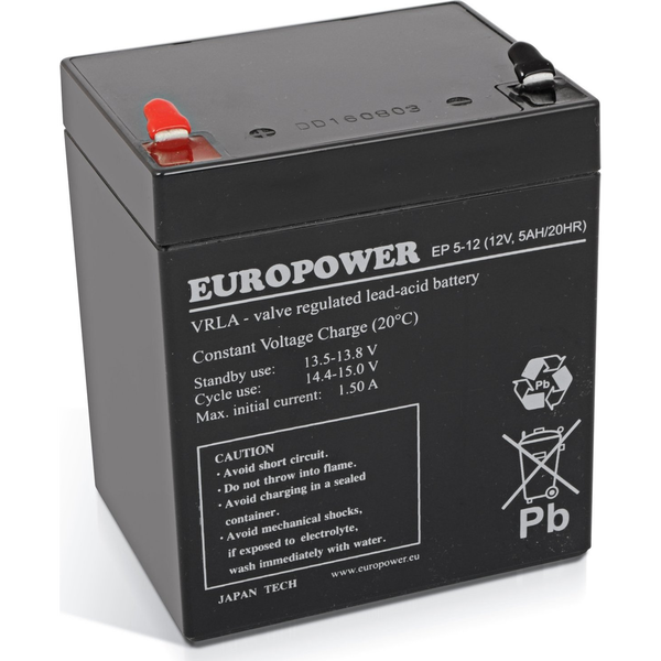  Europower Akumulator 12V 5Ah AGM Europower EP5-12