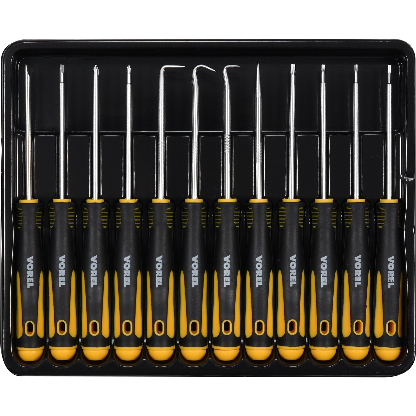 Vorel 12 részes precíziós csavarhúzó és kampó készlet (5906083058141)