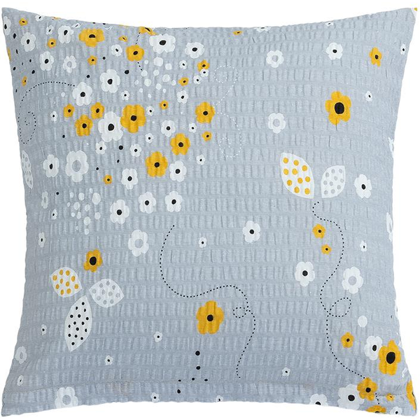 Bellatex 80/905 párnahuzat, 40×40 cm, virágos, szürke