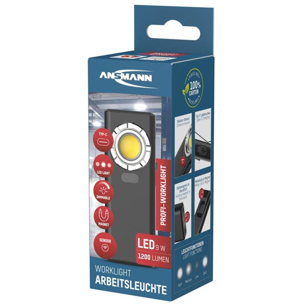 Dílenská lampa Ansmann WL1200R, 1200 lm, akumulátorová 1600-0564