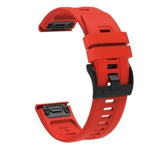 Gigapack Garmin Fenix 8 51mm QuickFit csatlakozású 26mm szilikon pótszíj piros (GP-149233)