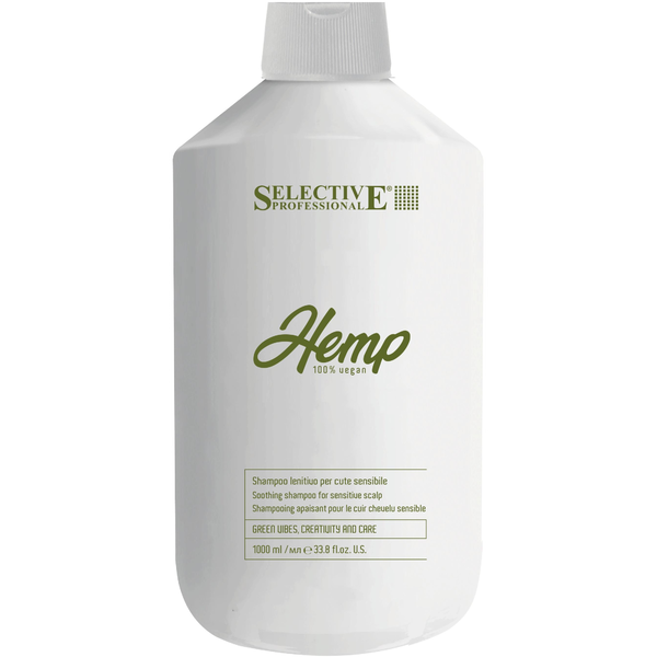 Selective HEMP 100% Vegan NOVINKA! Šampon zklidňující 1L + ZDARMA sáček