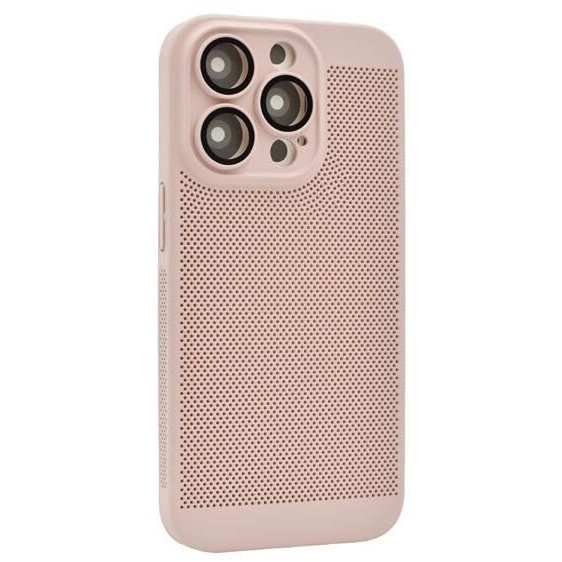 Gigapack Apple iPhone 15 Pro Max légáteresztő, lyukacsos műanyag tok rózsaszín (GP-144872) (GP-144872)