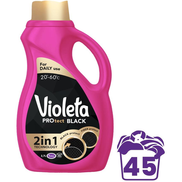 Violeta 2.7L protect black гел за пране 45 пранета